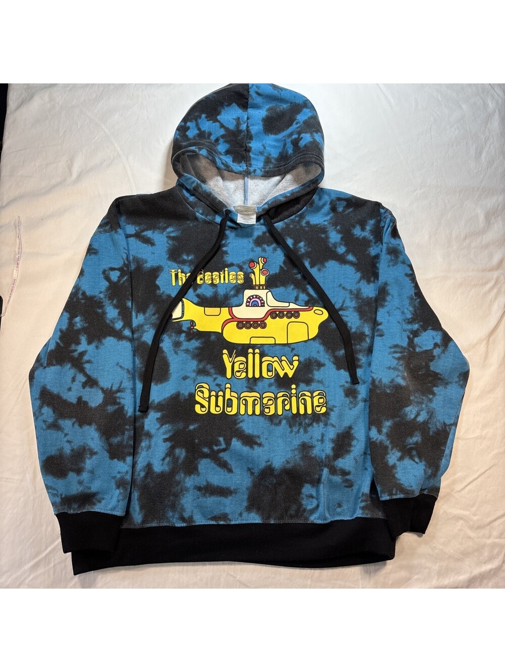 The Beatles Yellow Submarine Tie died Blue ,Black Apple Corps. Graphic pullover